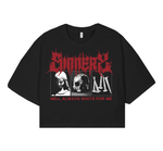 Sever Crop Top Red/Black
